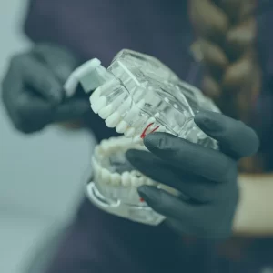 Production of custom clear aligners, providing personalized orthodontic solutions for discreetly straightening teeth with precision and comfort.